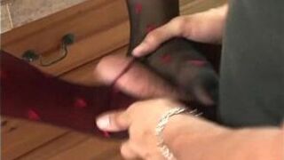 Footsex in stockings porn video